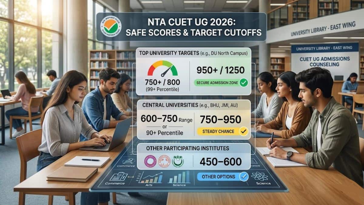 CUET UG Safe Score 2026: Category-Wise Marks for Top Universities